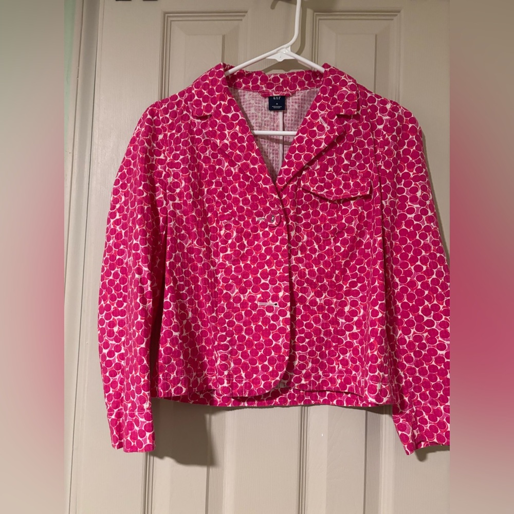 Light weight pink and white jacket